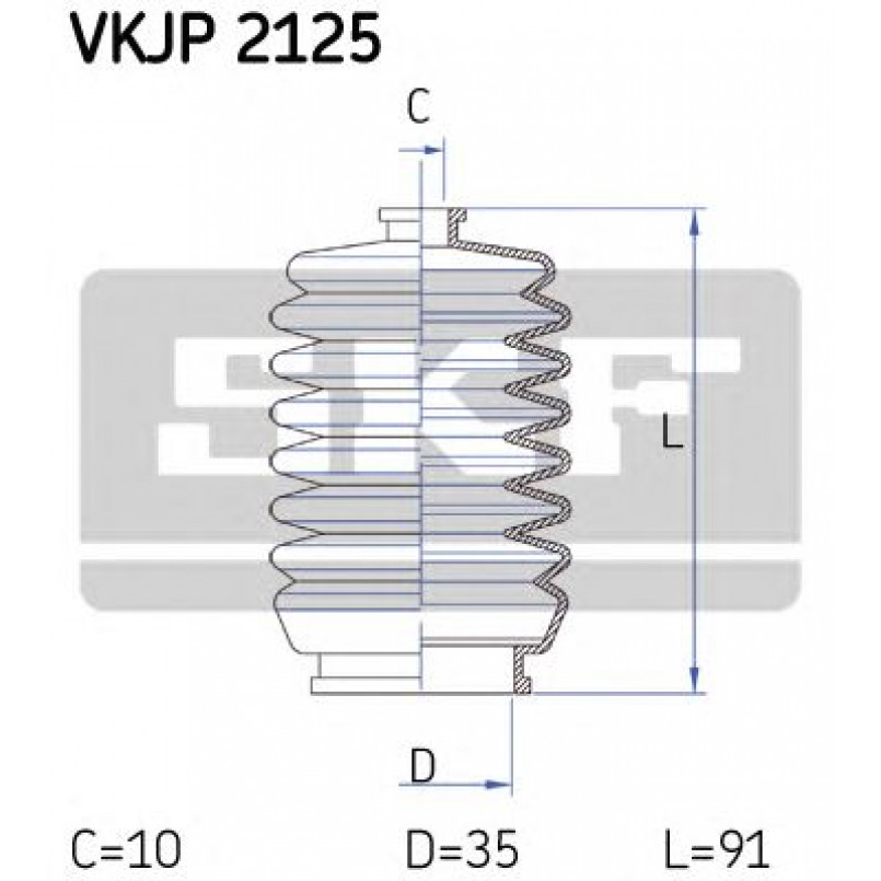 VKJP 2125 SKF - Пильовик привідного валу